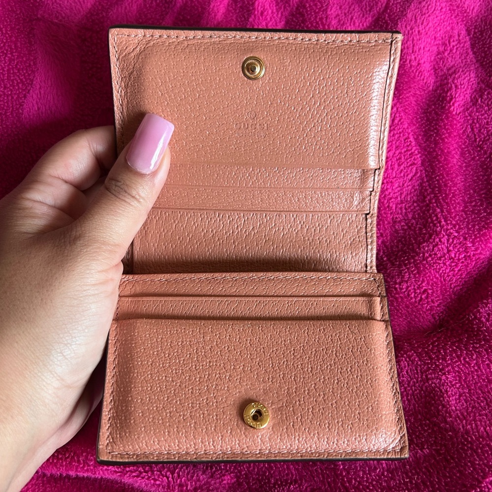 NWOT GUCCI Ophidia GG Card Case Wallet Pink - Picture 3 of 12